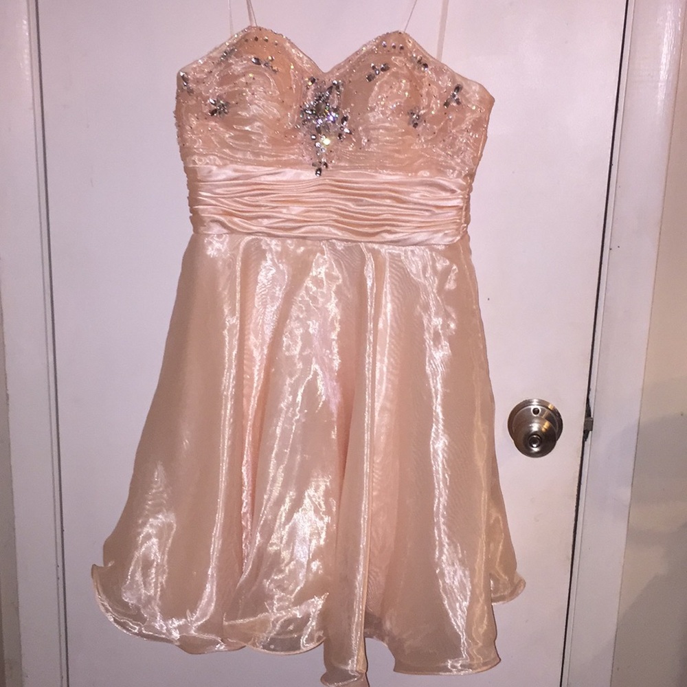 light pink/peach homecoming dress